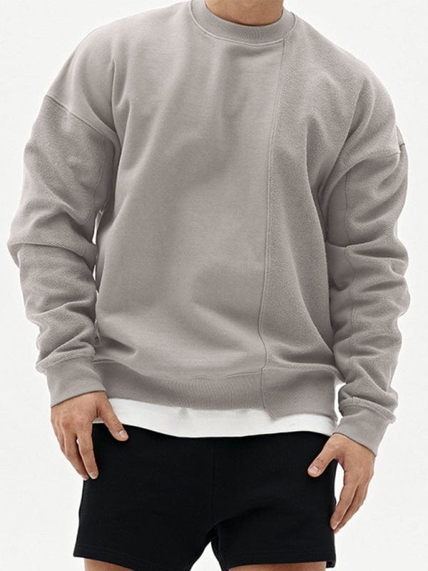 Askew Knitted Crew Neck Sweatshirt