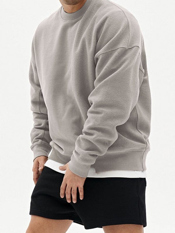 Askew Knitted Crew Neck Sweatshirt