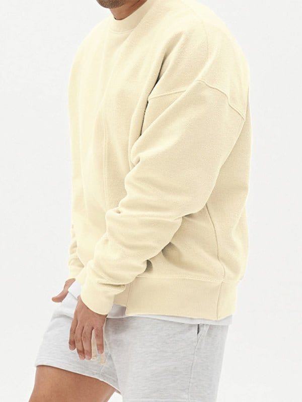 Askew Knitted Crew Neck Sweatshirt