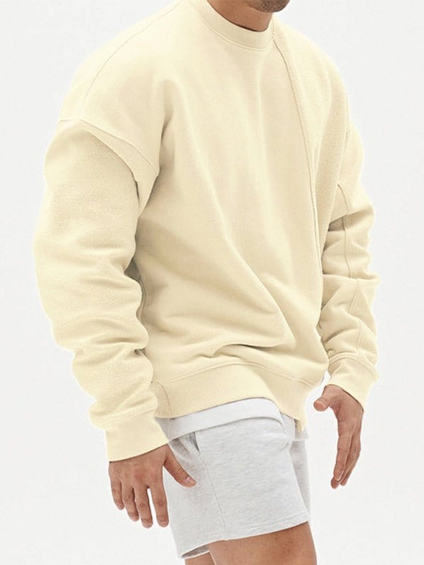 Askew Knitted Crew Neck Sweatshirt