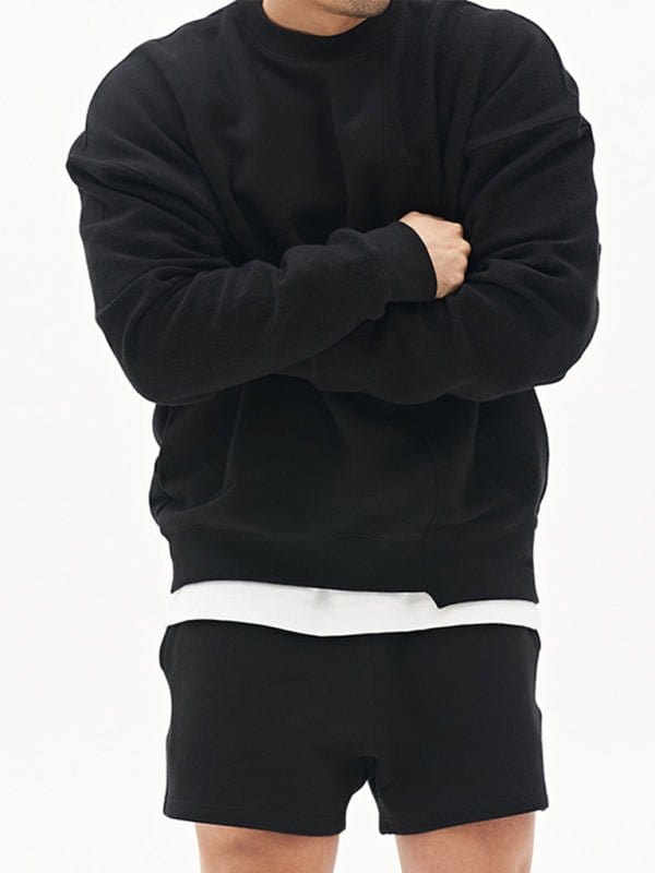 Askew Knitted Crew Neck Sweatshirt