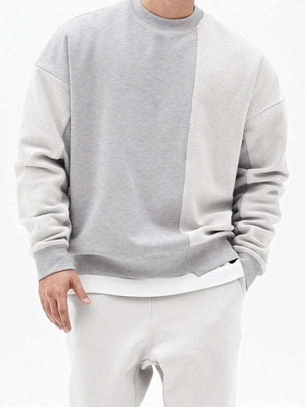 Askew Knitted Crew Neck Sweatshirt