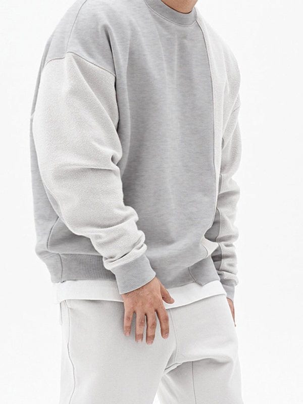 Askew Knitted Crew Neck Sweatshirt