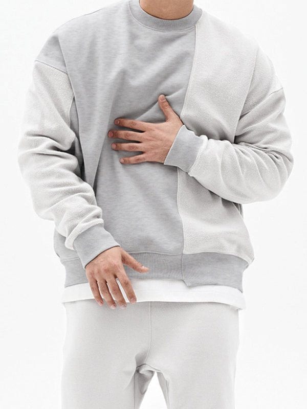 Askew Knitted Crew Neck Sweatshirt