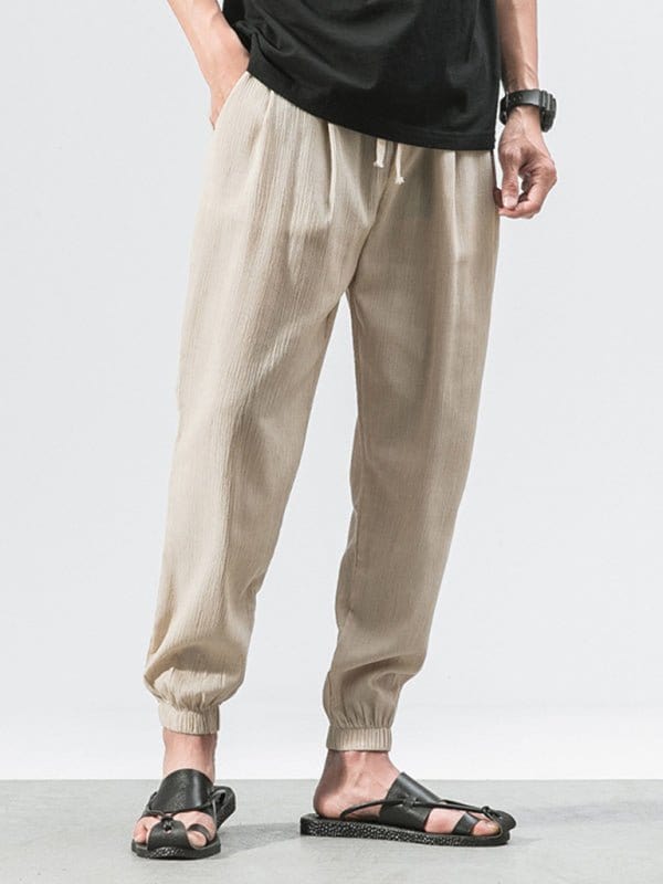 Baggy Linen Pants Cream / M