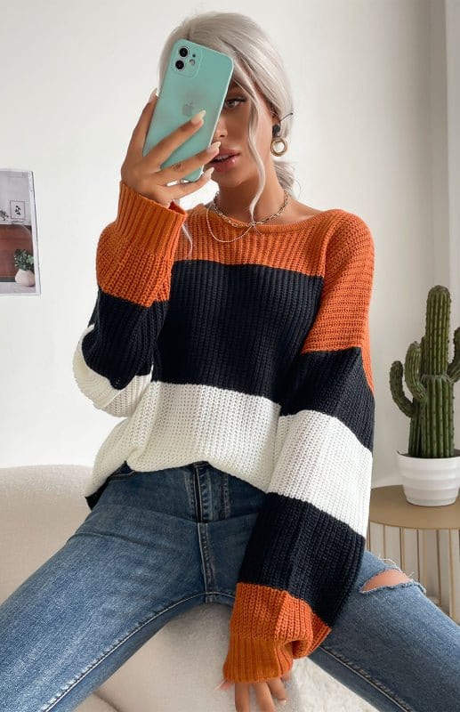 Color Blocked Sweater