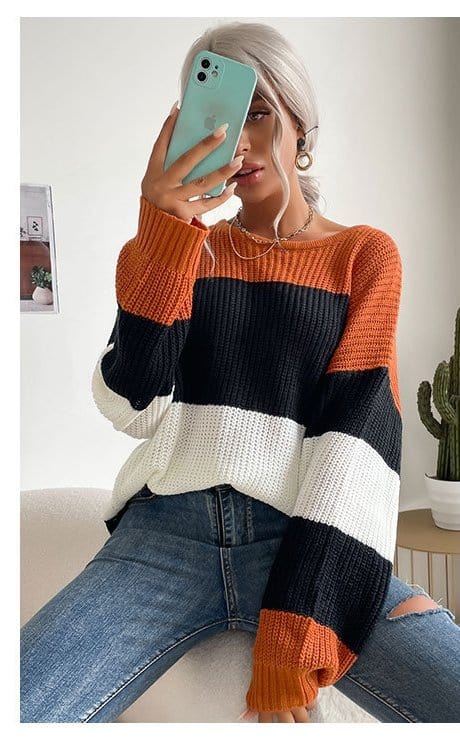 Color Blocked Sweater S