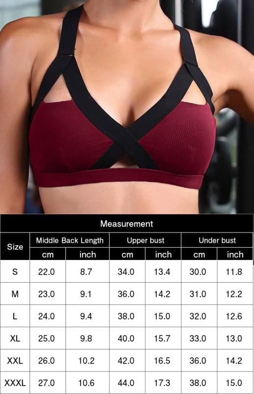 Color Contrast Sports Bra