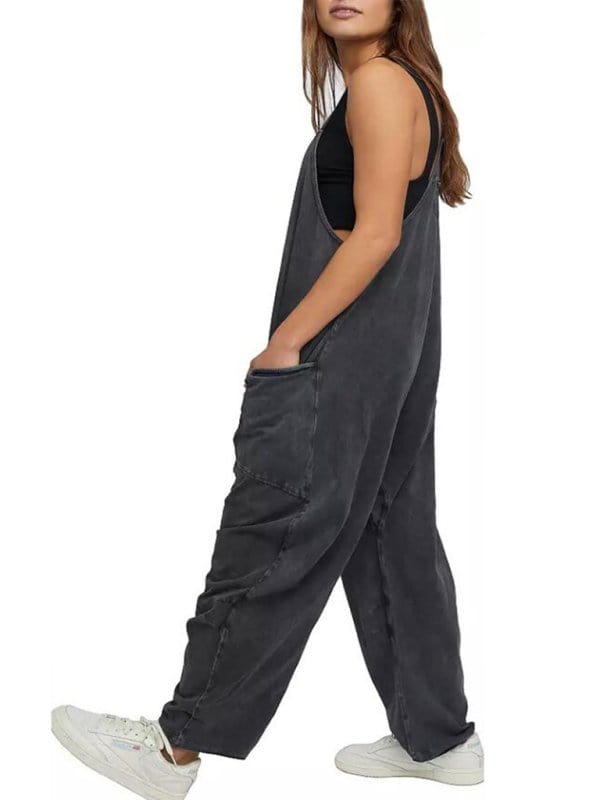 Comfy Loose-Fit Jumpsuit with Pockets