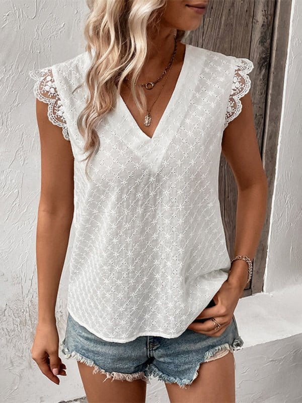 Cross-Border Ruffled Sleeveless Top