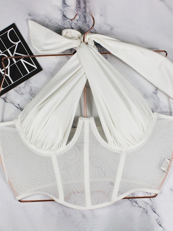 Cross Top Bralette White / S