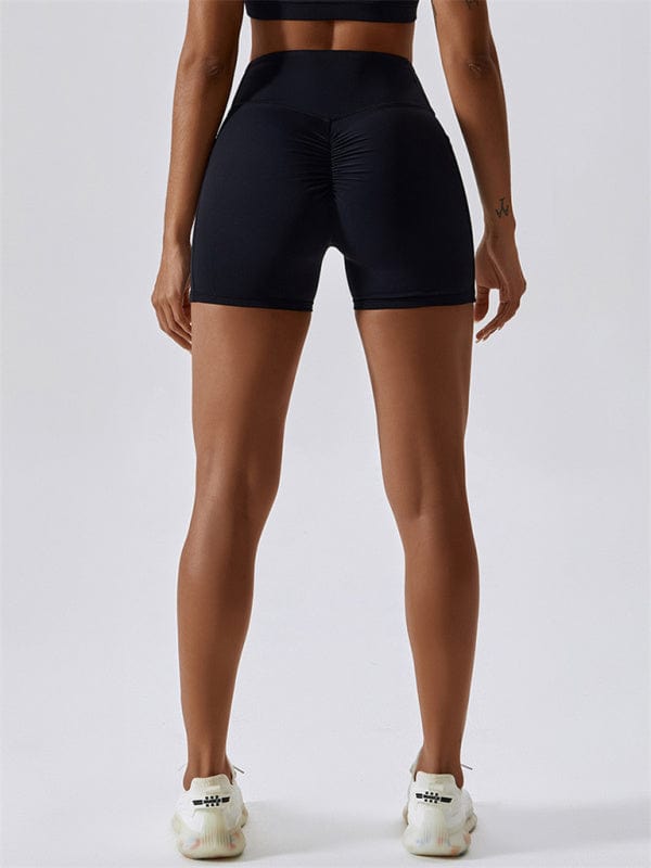 Crossover Waist Shorts with Pockets