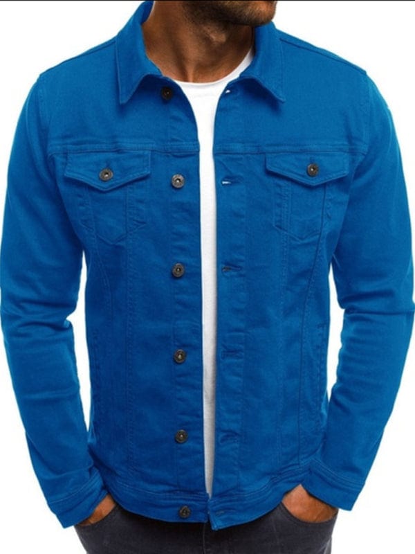 Denim Jacket Multi Pocket Blue / M