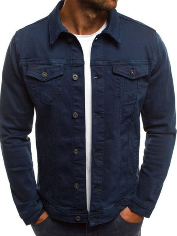 Denim Jacket Multi Pocket Navy / M