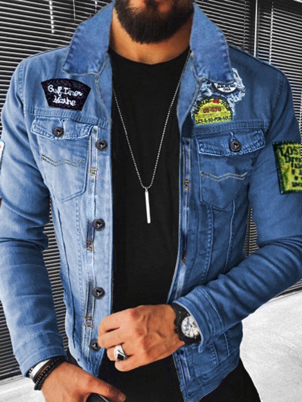 Fleece Lined Denim Jacket Blue / S