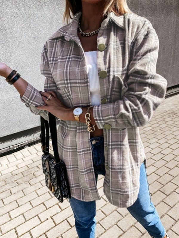 Fleece Plaid Jacket