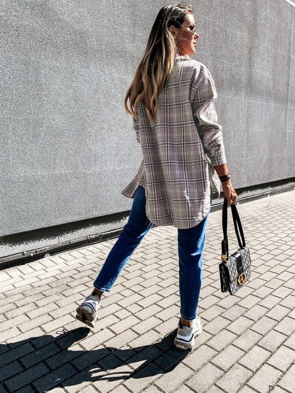 Fleece Plaid Jacket