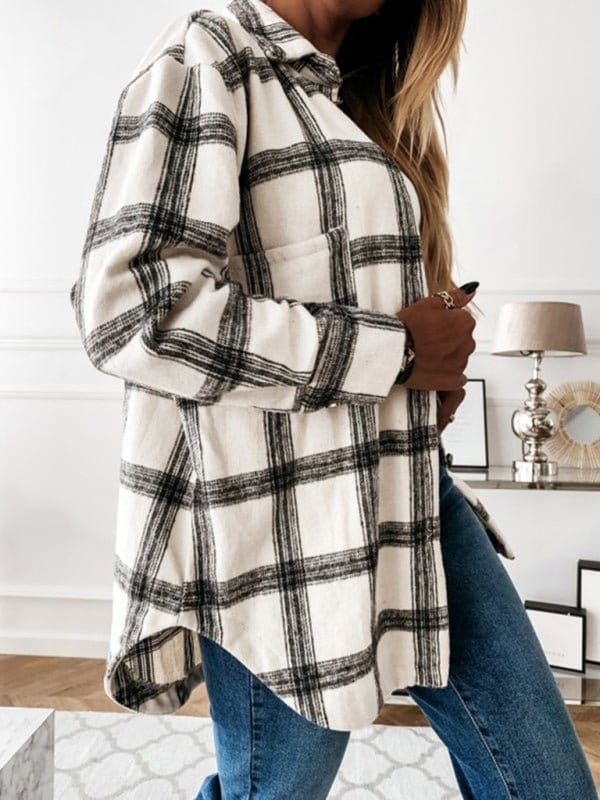 Fleece Plaid Jacket