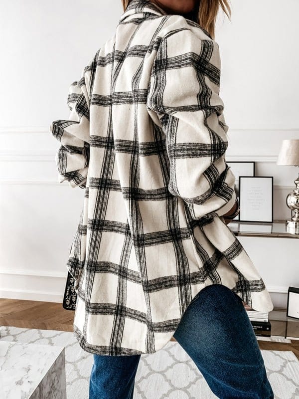 Fleece Plaid Jacket