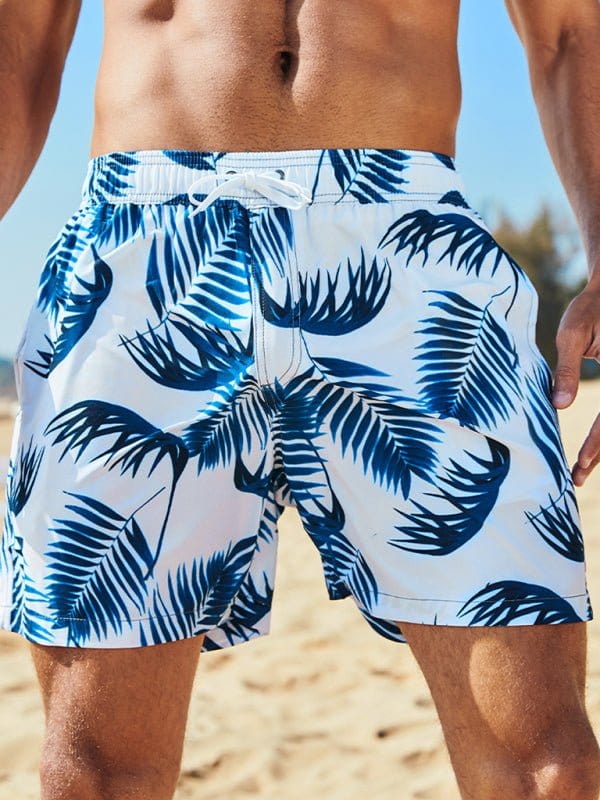 Floral Print Swim Shorts Blue / S