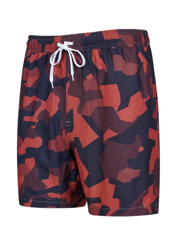 Floral Print Swim Shorts Orange Camo / S