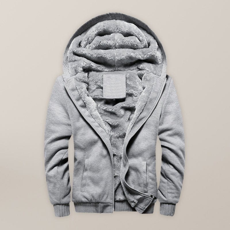 Fluffy Fleece Hoodie Grey / S