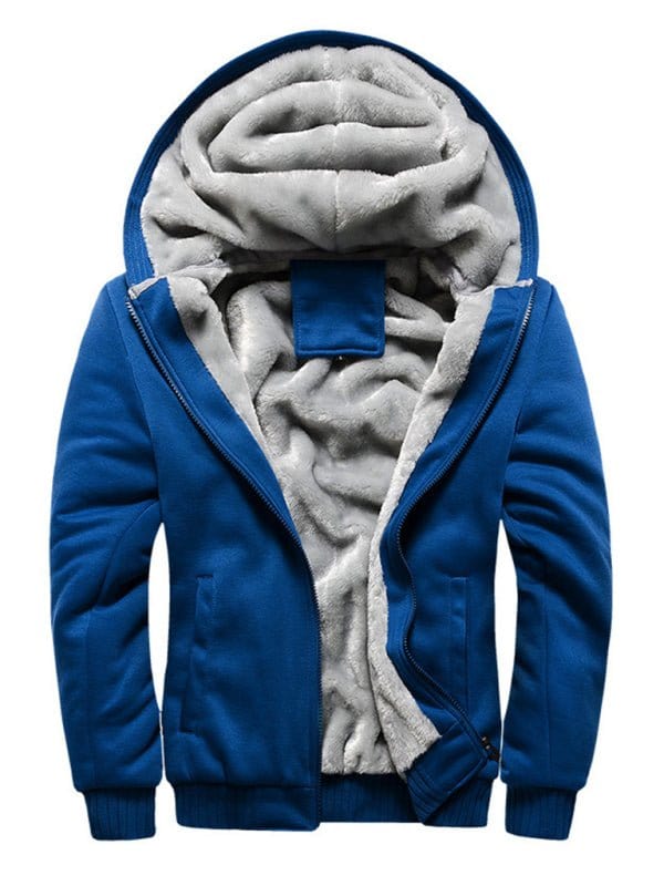 Fluffy Fleece Hoodie Royal Blue / S