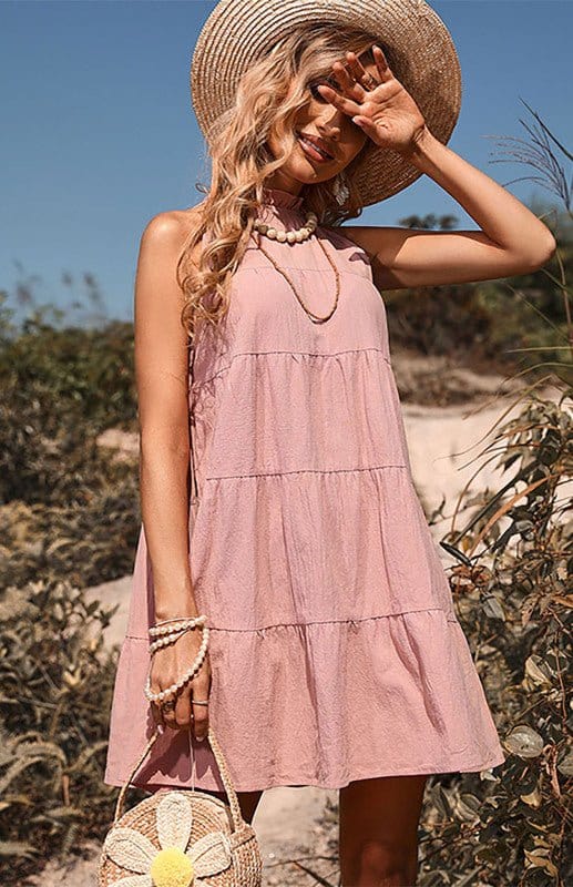 Halter Linen Dress