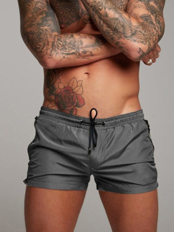 High Thigh Swim Shorts Grey / M