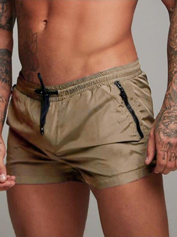 High Thigh Swim Shorts Khaki / M