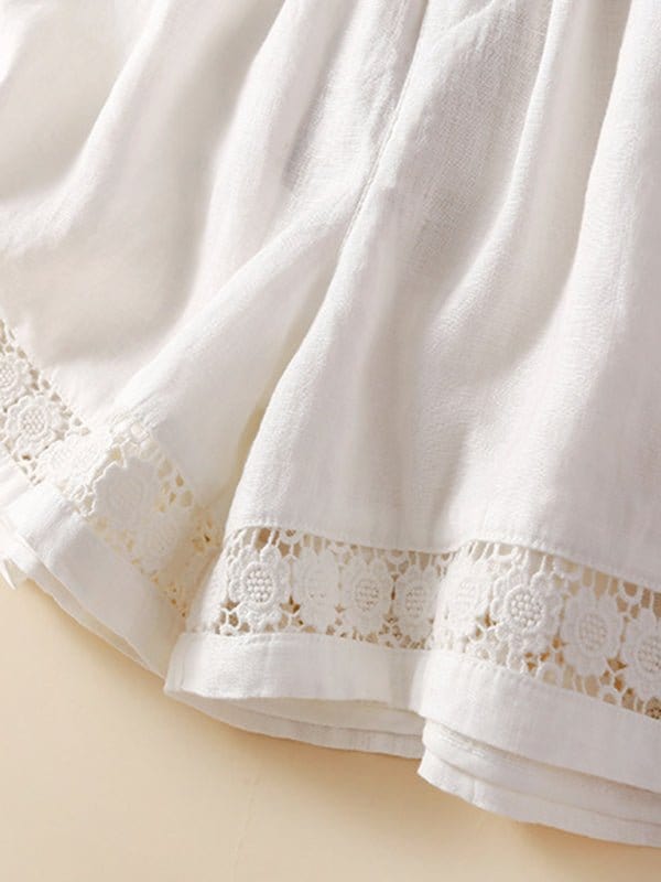 Hollow Lace Loose Shorts