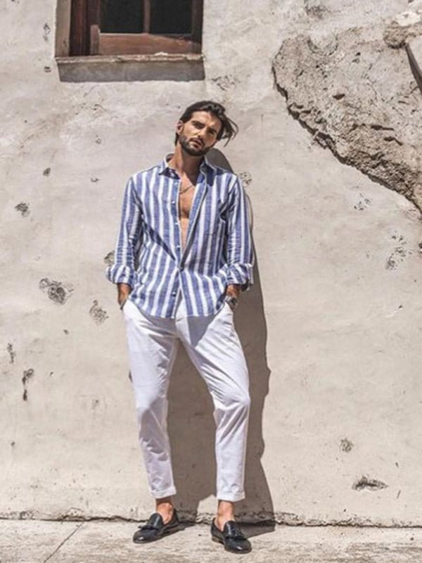 La Jolla Long Sleeve Striped Button-Up Shirt