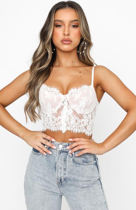 Lace Bralette White / S