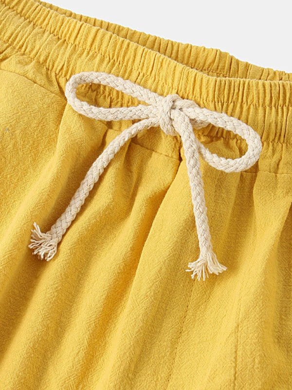 Linen Drawstring Shorts