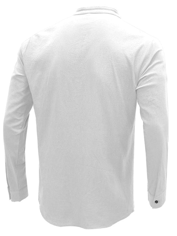 Linen Long Sleeve Henley