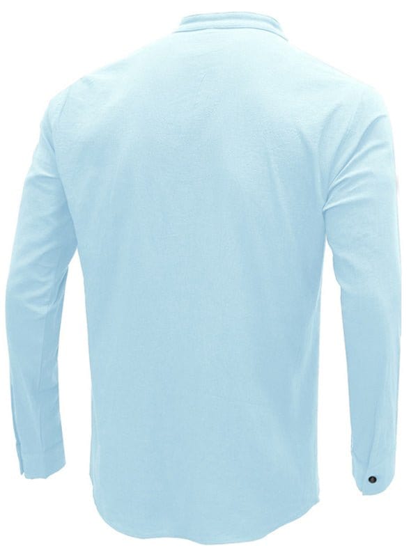 Linen Long Sleeve Henley