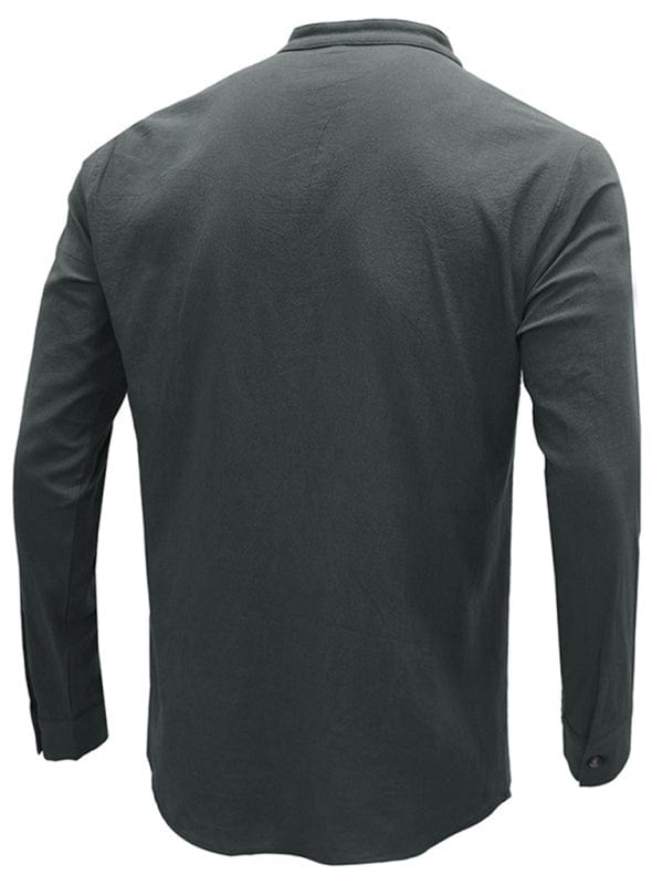 Linen Long Sleeve Henley