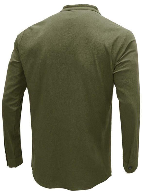 Linen Long Sleeve Henley