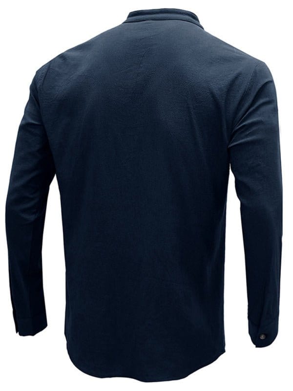 Linen Long Sleeve Henley