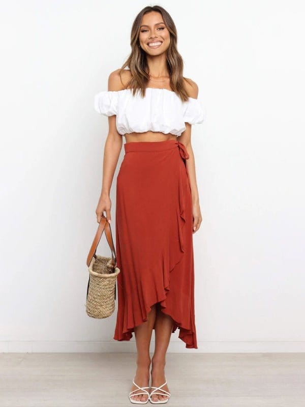 Long Wrap-around Skirt