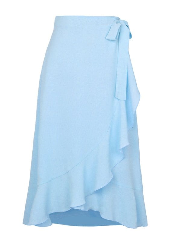 Long Wrap-around Skirt Blue / S