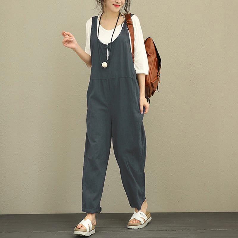 Loose Comfy Jumpsuit Grey / S