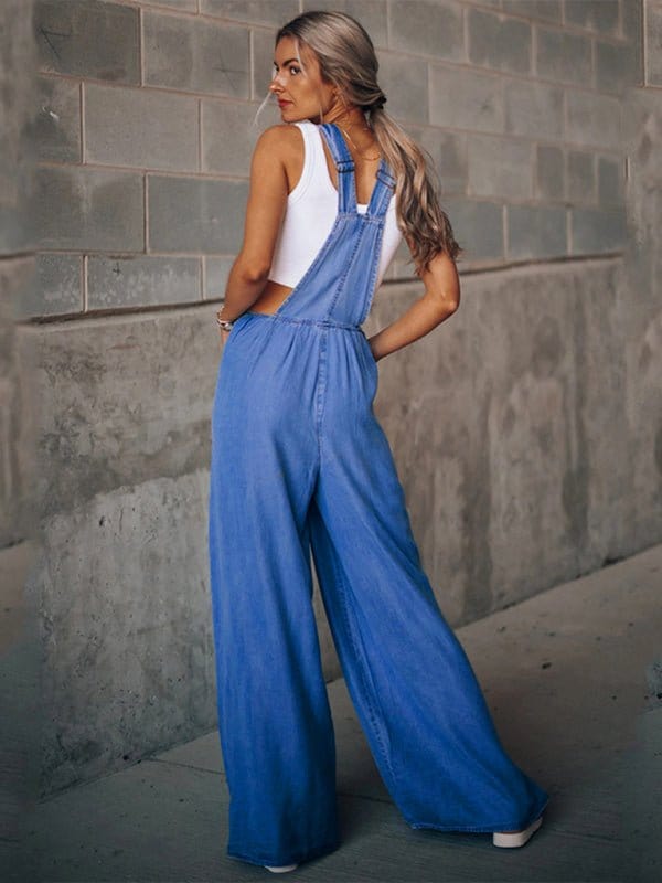 Loose Denim Overalls