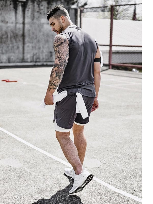 Men's Athletic Shorts With Hidden Thigh Pocket