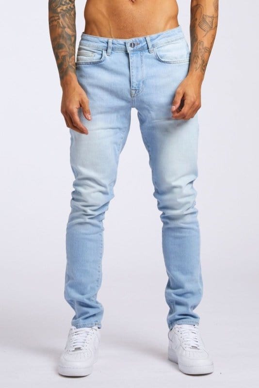 Men's Slim-fit Straight-leg Jeans Light Wash / 28