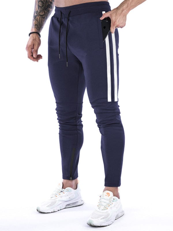 Men's Stripe Ankle Zip Joggers Navy / S