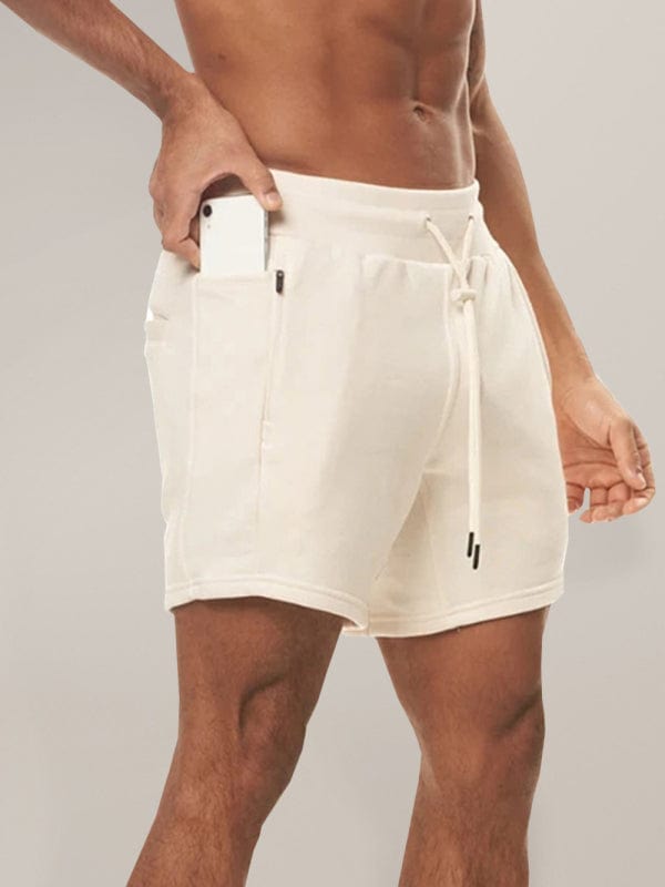 Men's Sweat-wicking Running Shorts Cream / M