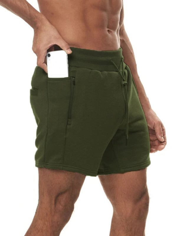 Men's Sweat-wicking Running Shorts Olive green / M