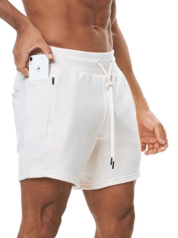 Men's Sweat-wicking Running Shorts White / M