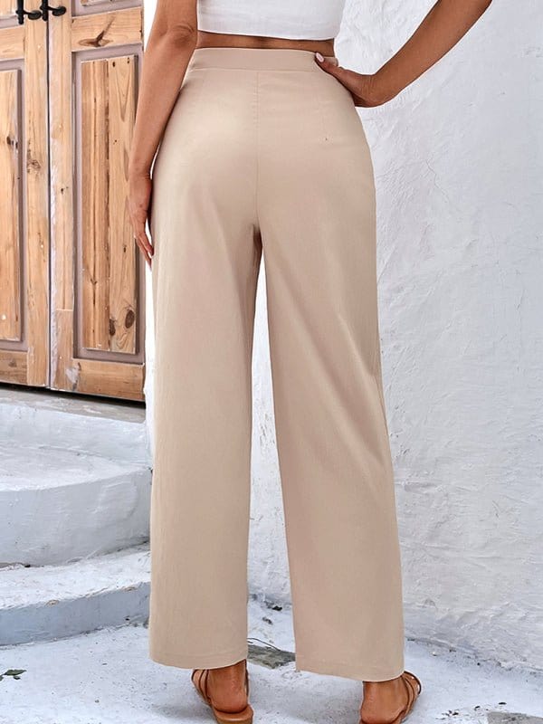 Pleated Tie Waist Pants